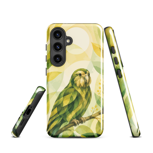 'Kakapo' Samsung Galaxy S24 tough phone case - protective glossy case NZ Australia