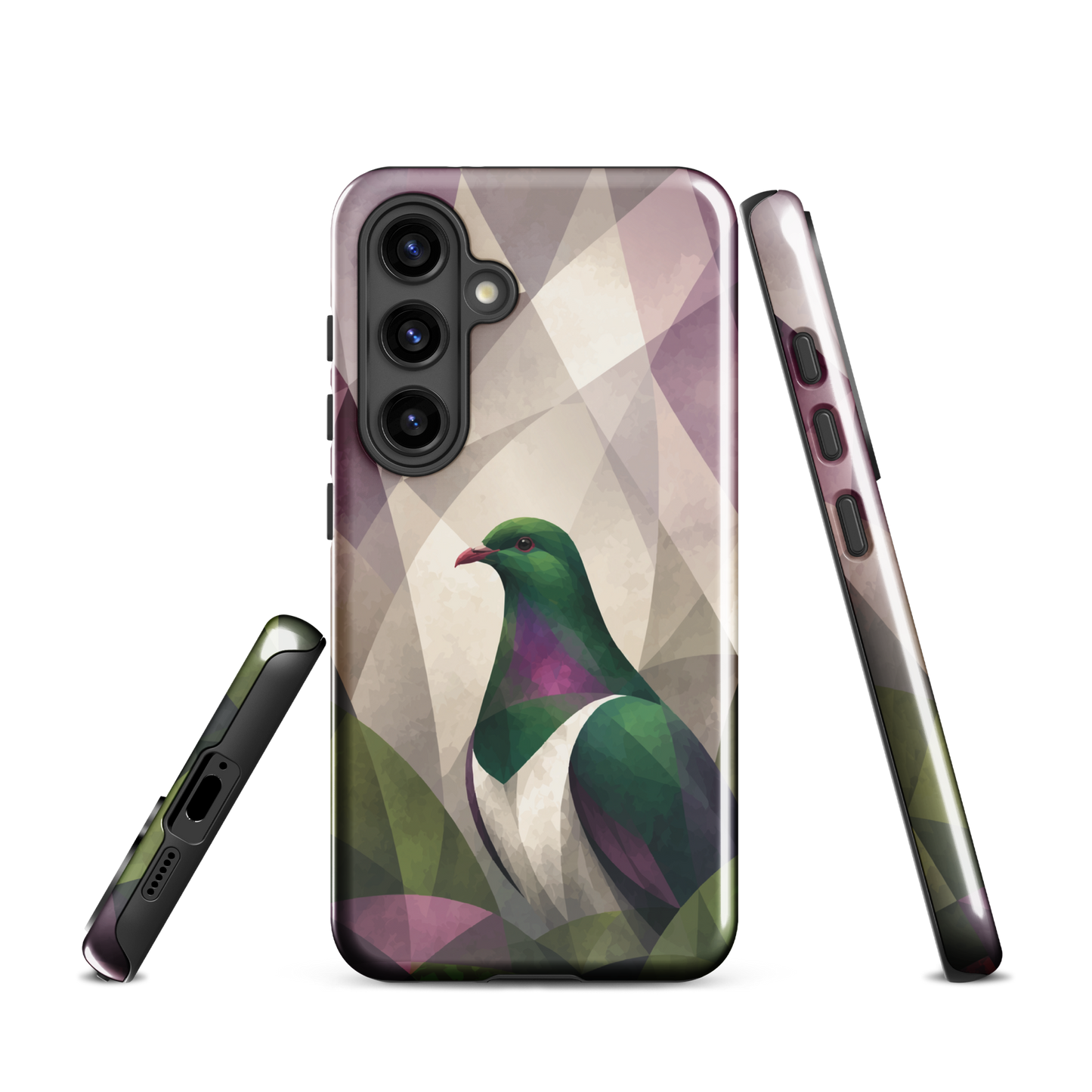 'Kererū' Samsung Galaxy S24 tough case - protective glossy case NZ Australia