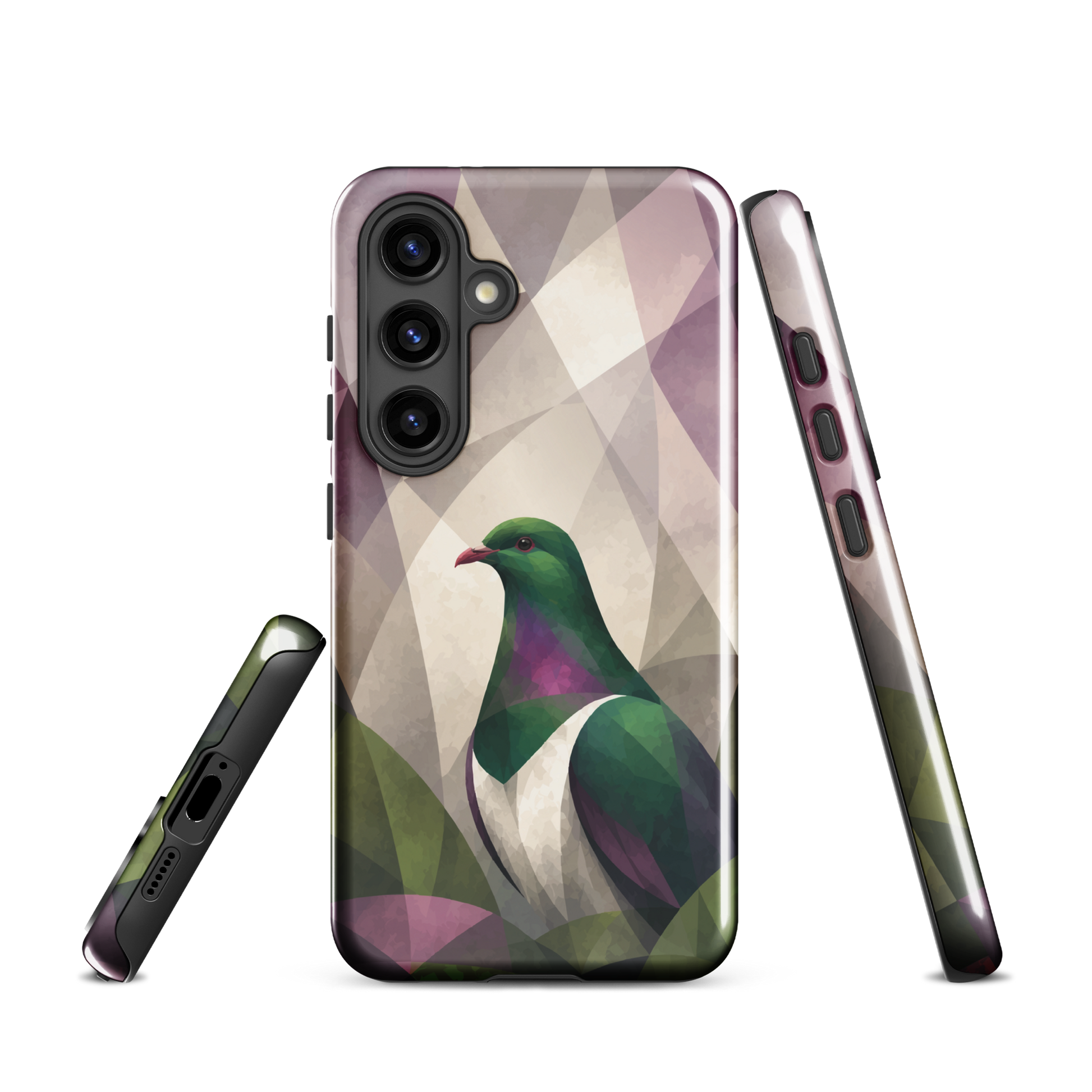 'Kererū' Samsung Galaxy S24 tough case - protective glossy case NZ Australia