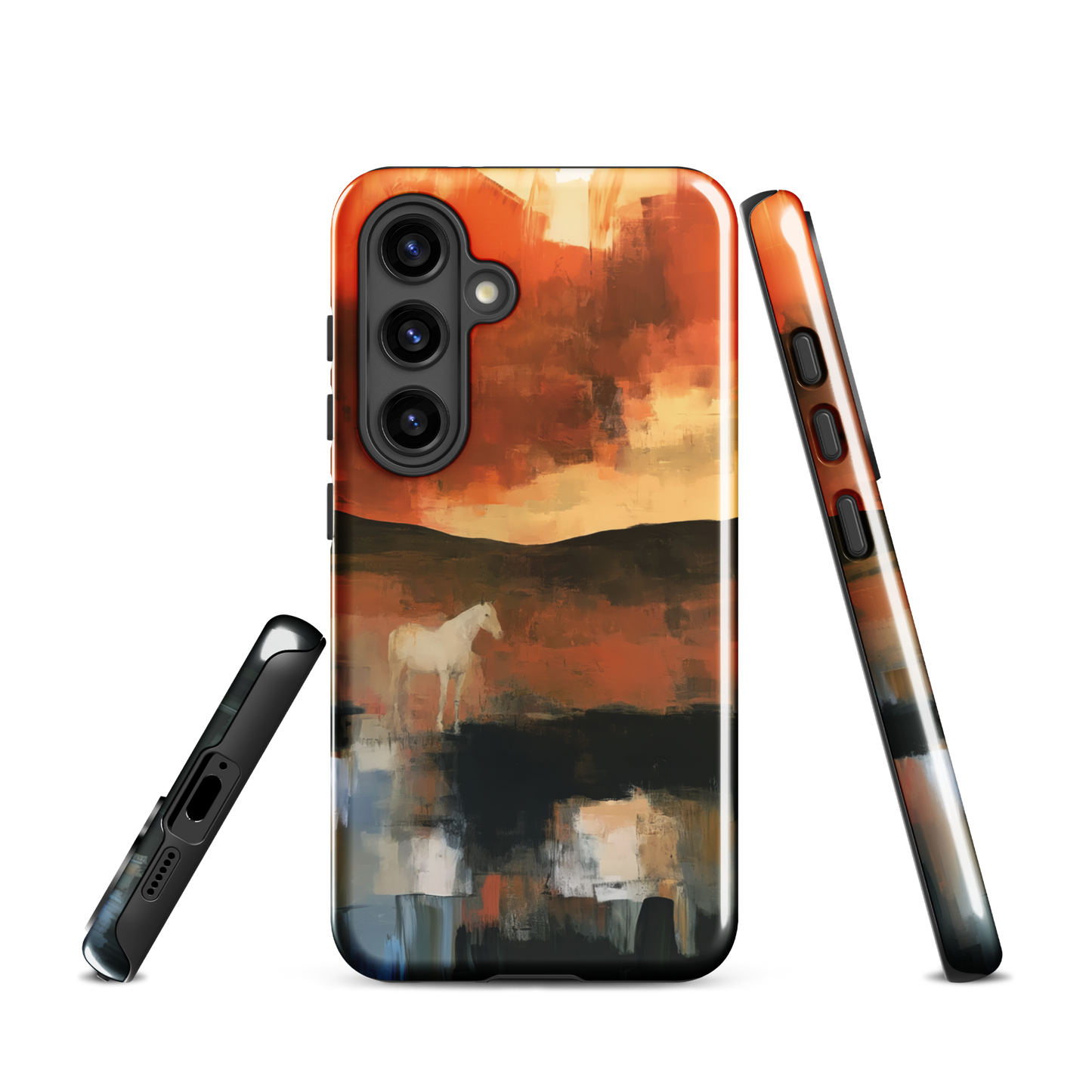 'Ember Fields' Samsung Galaxy S24 tough phone case - protective glossy case NZ Australia