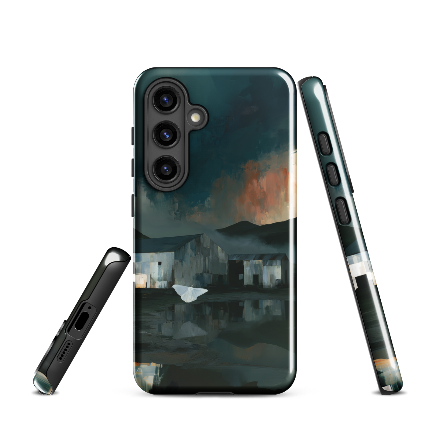 'Evening Flight' Samsung Galaxy S24 tough phone case - protective glossy case NZ Australia