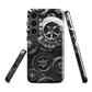 'Clockwork' Samsung phone case, a stunning fusion of gears, cogs, and vintage industrial charm. Inspired by the beauty of classic timepieces and steampunk aesthetics.