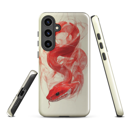 'Red Snake' Samsung Galaxy S24 Plus tough phone case - protective glossy case NZ Australia