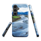 Waiohine phone case featuring artwork of New Zealand’s braided riverbed landscape in the Wairarapa.