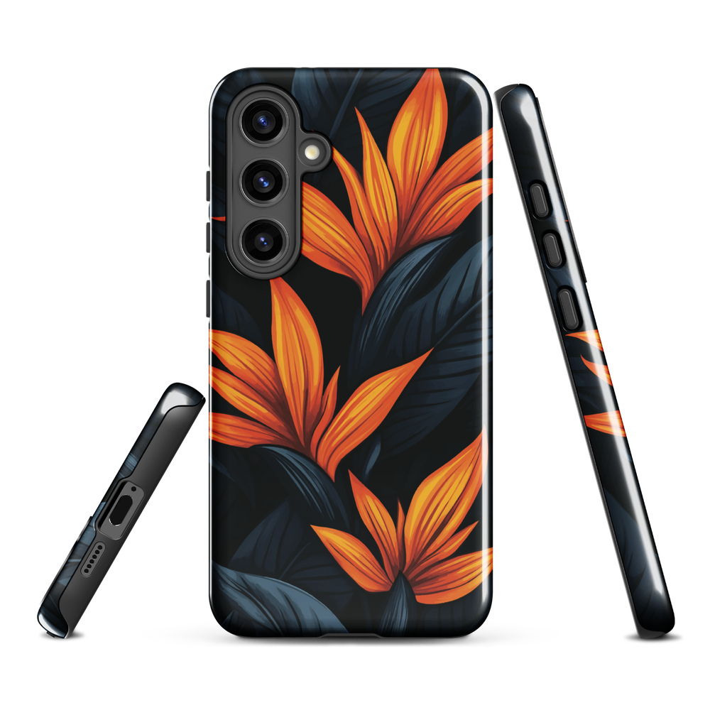 'Bird of Paradise' Samsung Galaxy S24 Plus tough phone case - protective glossy case NZ Australia