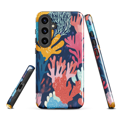 'Coral Reef' Samsung Galaxy S24 Plus tough phone case - protective glossy case NZ Australia