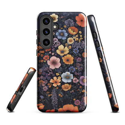 'Wildflowers' Samsung Galaxy S24 Plus tough phone case - protective glossy case NZ Australia