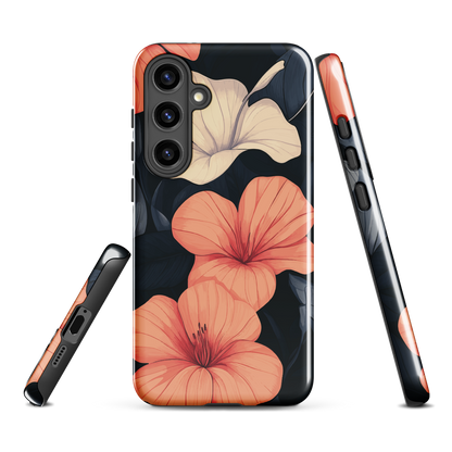 'Hibiscus Flower' Samsung Galaxy S24 Plus tough phone case - protective glossy case NZ Australia