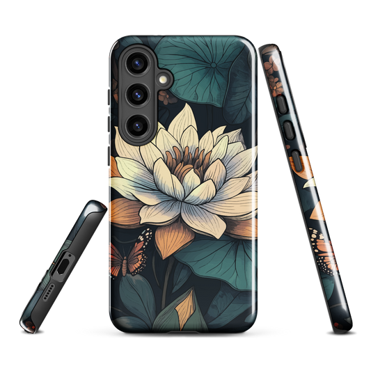 'Water Lily' Samsung Galaxy S24 Plus tough phone case - protective glossy case NZ Australia