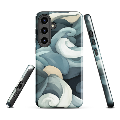 'Ebb and Flow' Samsung Galaxy S24 Plus tough phone case - protective glossy case NZ Australia