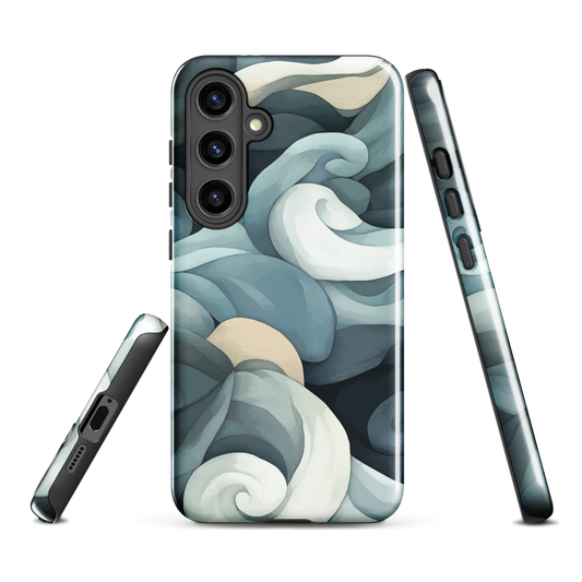 'Ebb and Flow' Samsung Galaxy S24 Plus tough phone case - protective glossy case NZ Australia