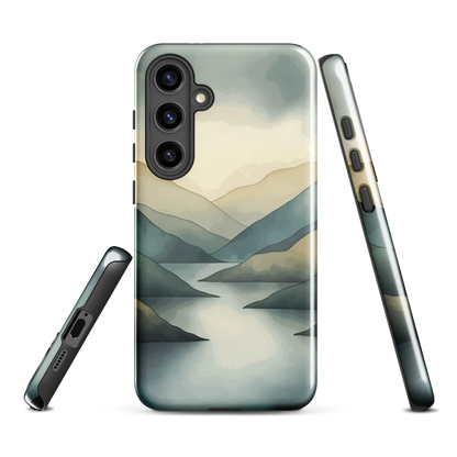 'Misty Mountains' Samsung Galaxy S24 Plus tough phone case - protective glossy case NZ Australia