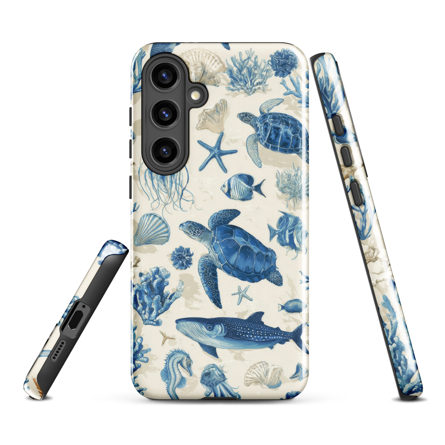 'Ocean Sketchbook' Samsung Galaxy S24 Plus tough phone case - protective glossy case NZ Australia