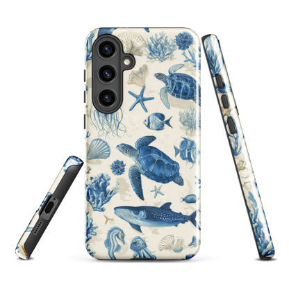 'Ocean Sketchbook' Samsung Galaxy S24 Plus tough phone case - protective glossy case NZ Australia