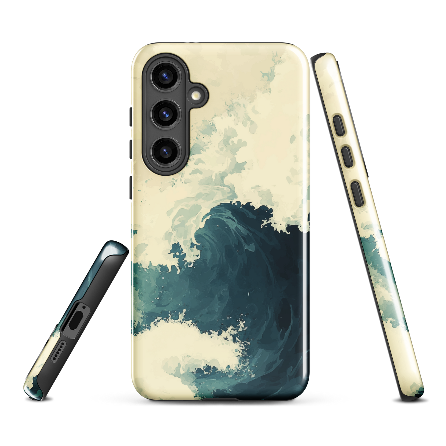 'Rising Swell' Samsung Galaxy S24 Plus tough phone case - protective glossy case NZ Australia