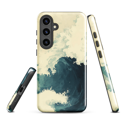 'Rising Swell' Samsung Galaxy S24 Plus tough phone case - protective glossy case NZ Australia