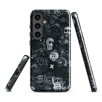 'Midnight Stickers' Samsung Galaxy S24 Plus tough phone case - protective glossy case NZ Australia