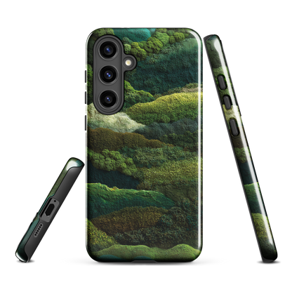 'Forest Layers' Samsung Galaxy S24 Plus tough phone case - protective glossy case NZ Australia