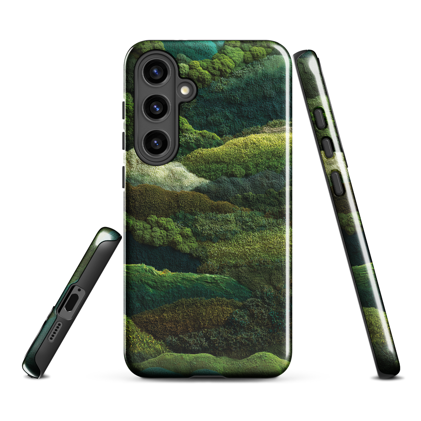 Verdant layers phone case | Abstract green design NZ