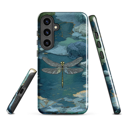'Dragonfly Glade' Samsung Galaxy S24 Plus tough phone case - protective glossy case NZ Australia