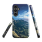 Te Mata Peak designer phone case with Hawke’s Bay cliffs, rolling green hills and dramatic swirling sky