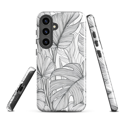 'Tropical Lines' Samsung Galaxy S24 Plus tough phone case - protective glossy case NZ Australia