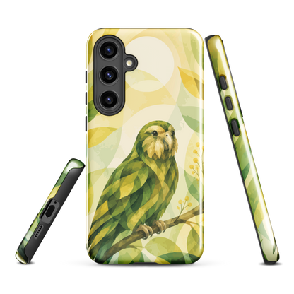 'Kākāpō' Samsung Galaxy S24 Plus tough case - protective glossy case NZ Australia