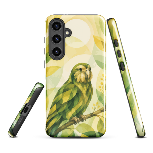 'Kakapo' Samsung Galaxy S24 Plus tough phone case - protective glossy case NZ Australia