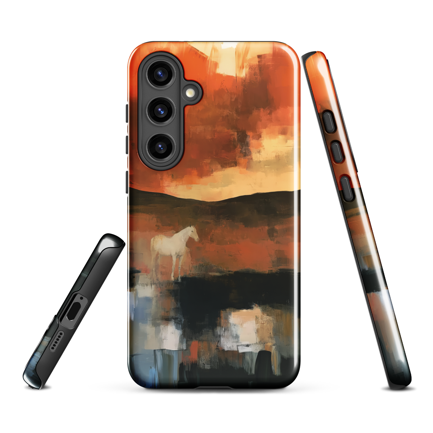 'Ember Fields' Samsung Galaxy S24 Plus tough phone case - protective glossy case NZ Australia