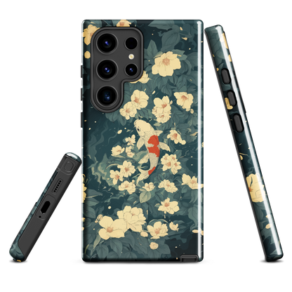 'Koi' Samsung Galaxy S24 Ultra tough phone case - protective glossy case NZ Australia