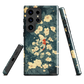 Peaceful koi fish with soft florals on a protective phone case, by NZ designer Ben Hart