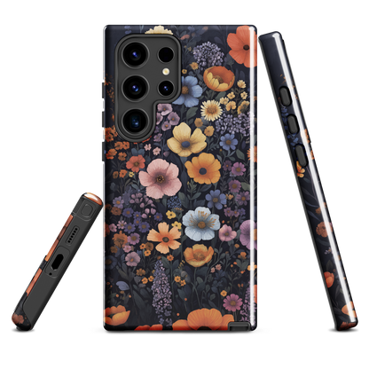 'Wildflowers' Samsung Galaxy S24 Ultra tough phone case - protective glossy case NZ Australia