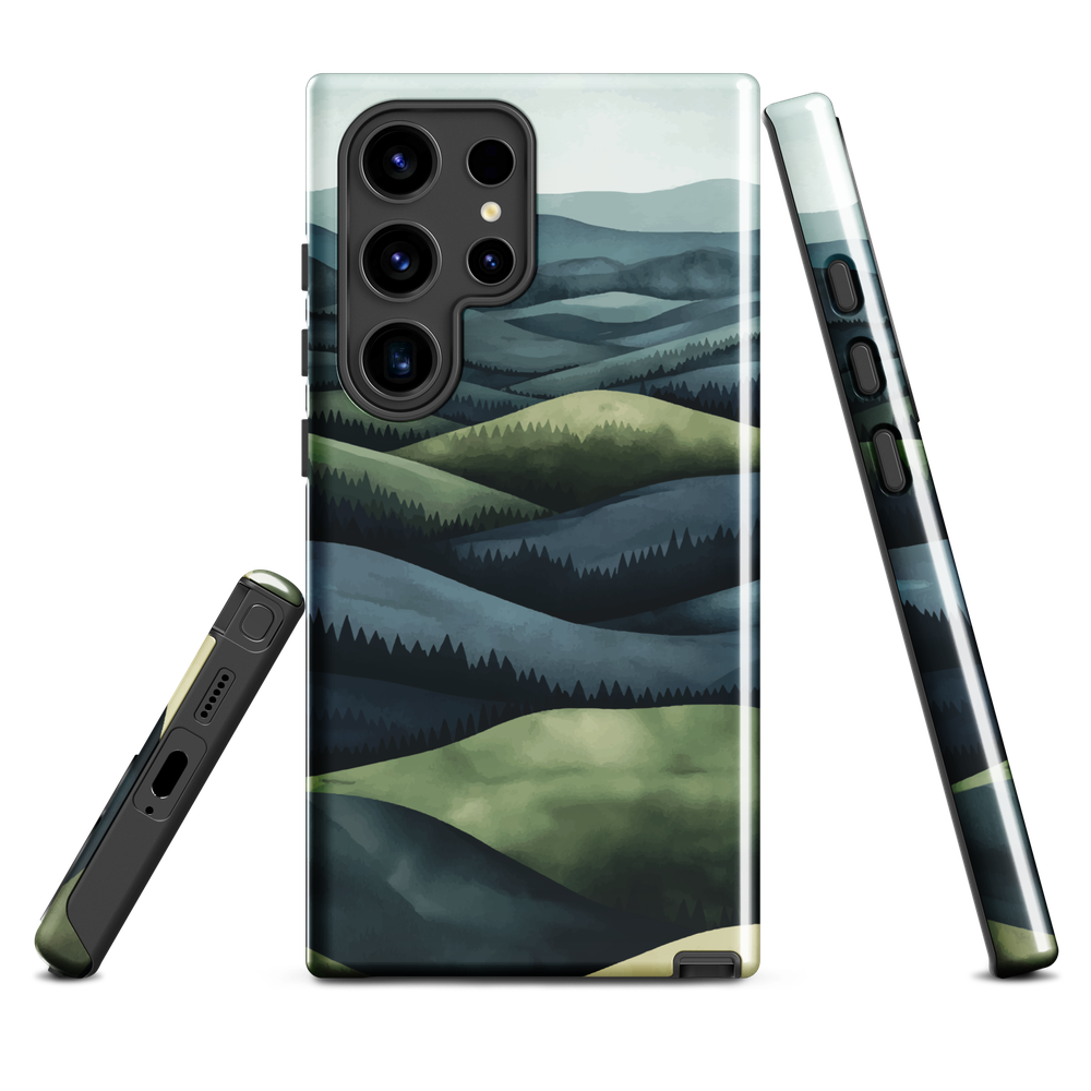 'Blue Mountains' Samsung Galaxy S24 Ultra tough phone case - protective glossy case NZ Australia