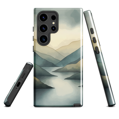 'Misty Mountains' Samsung Galaxy S24 Ultra tough phone case - protective glossy case NZ Australia