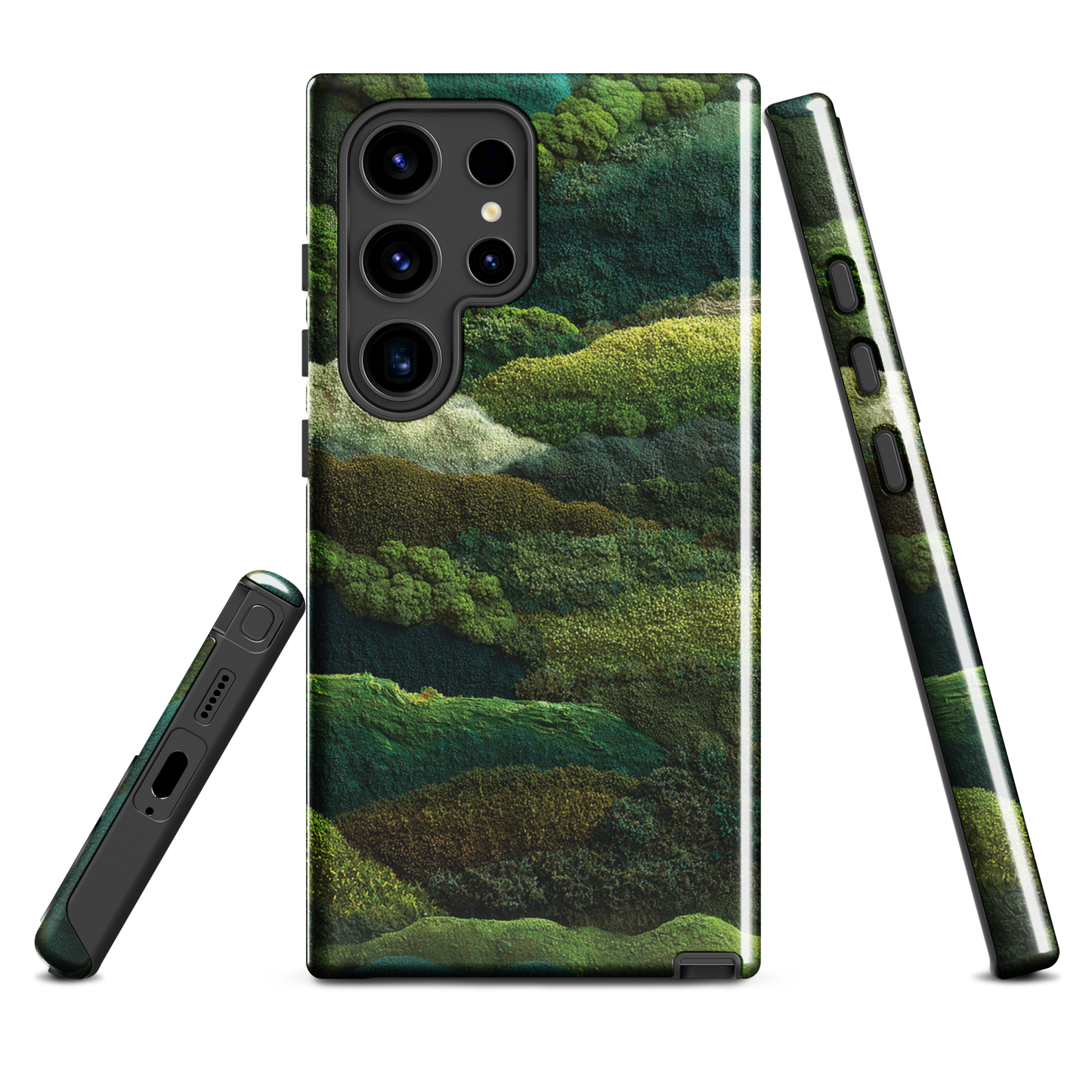 Verdant layers phone case | Abstract green design NZ