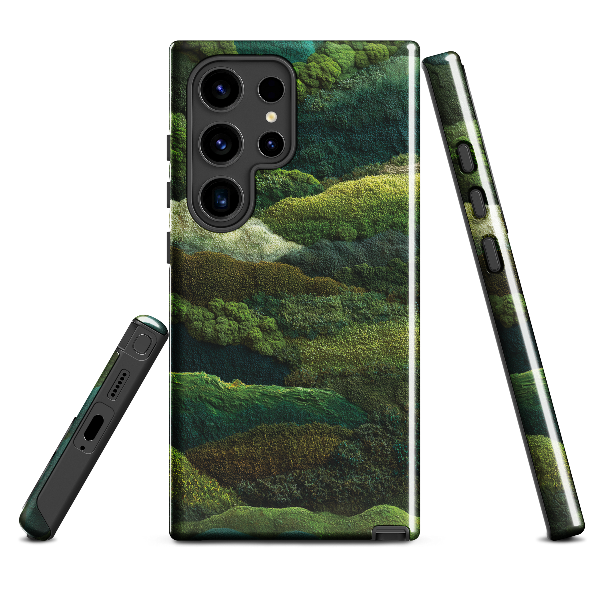 Verdant layers phone case | Abstract green design NZ