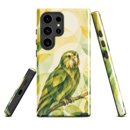 'Kākāpō' Samsung Galaxy S24 Ultra tough case - protective glossy case NZ Australia
