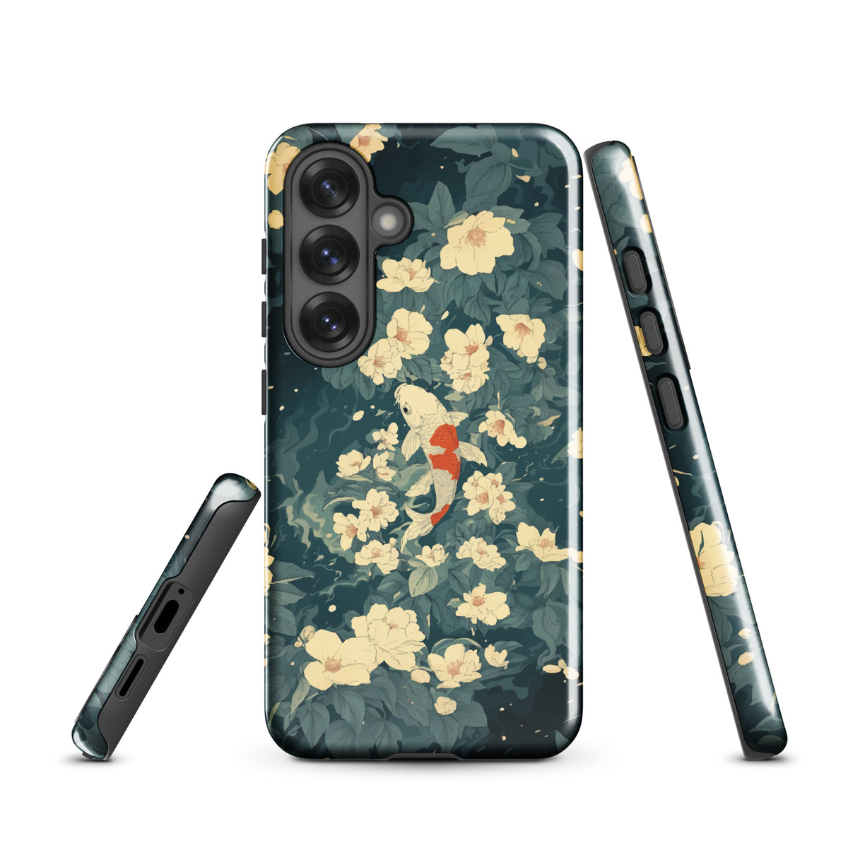'Koi' Samsung Galaxy S25 tough phone case - protective glossy case NZ Australia