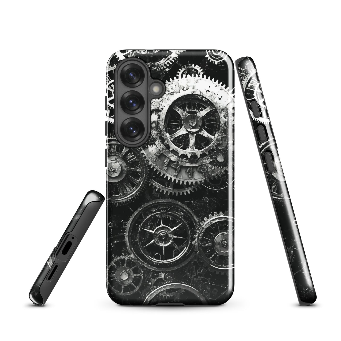 'Clockwork' Samsung Galaxy S25 tough phone case - protective glossy case NZ Australia