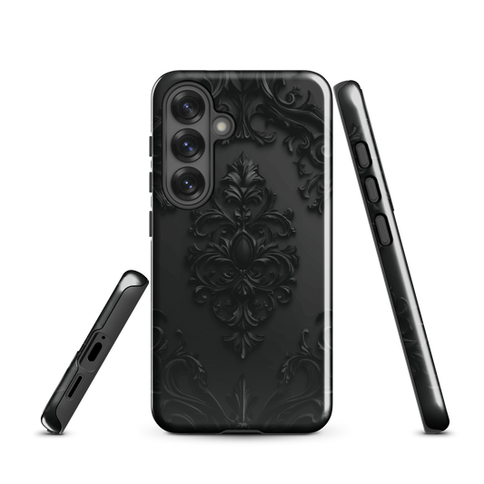 'Obsidian' Samsung Galaxy S25 tough phone case - protective glossy case NZ Australia