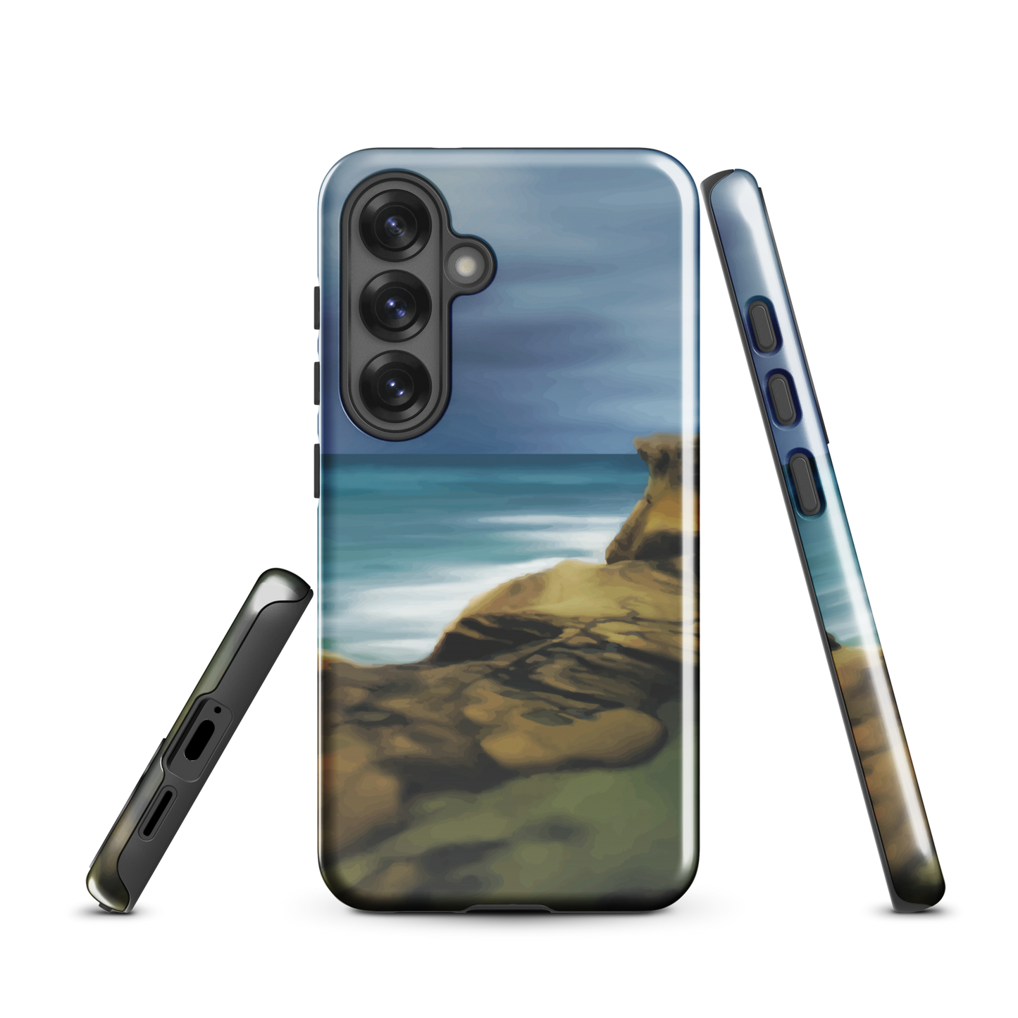 'Castle Point' Samsung Galaxy S25 tough phone case - protective glossy case NZ Australia