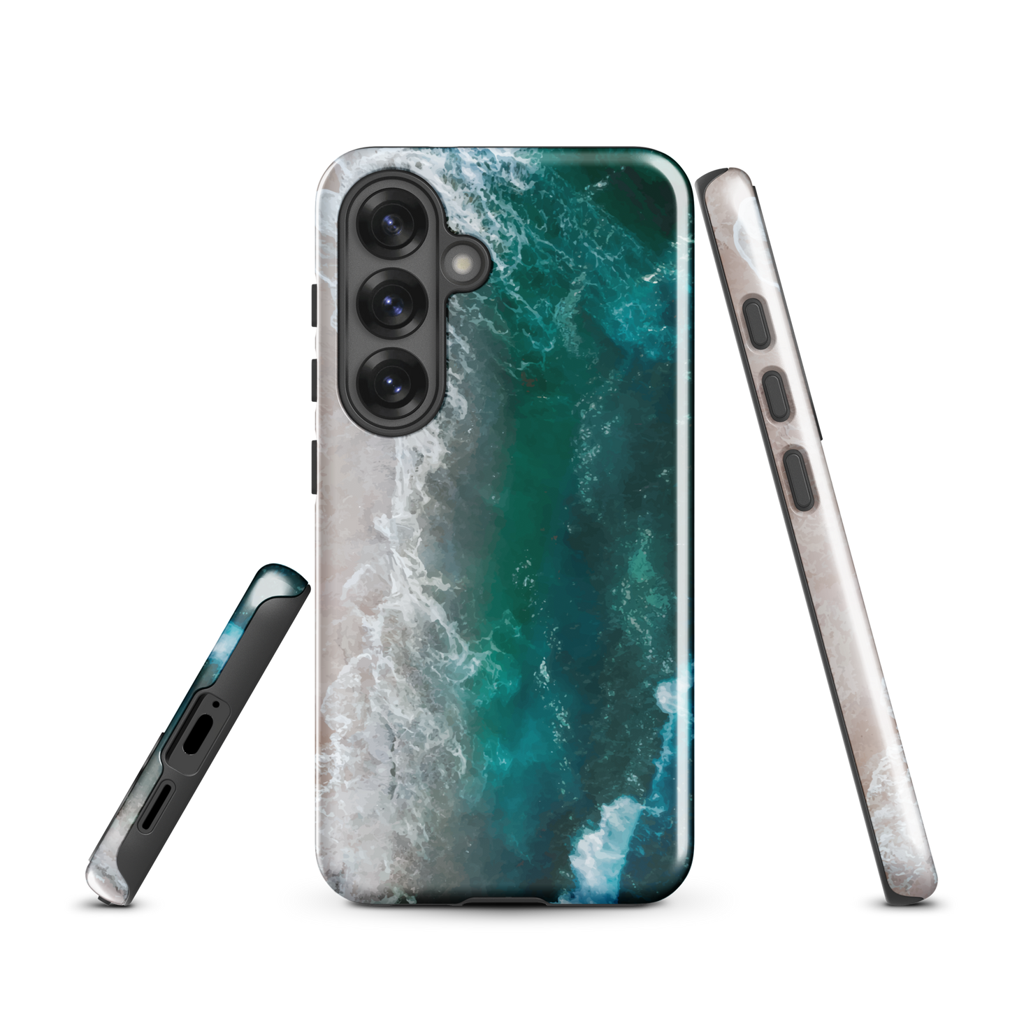 'Ocean View' Samsung Galaxy S25 tough phone case - protective glossy case NZ Australia