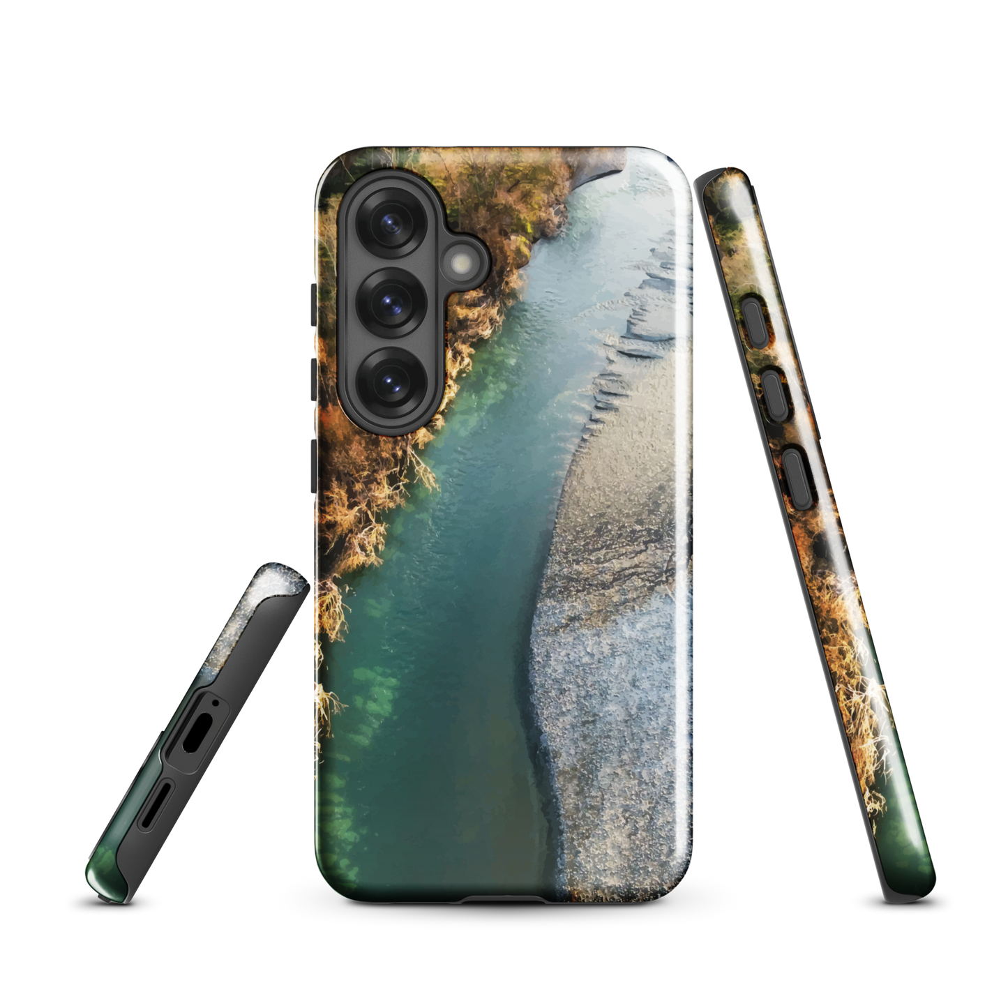 'Waters Edge' Samsung Galaxy S25 tough phone case - protective glossy case NZ Australia