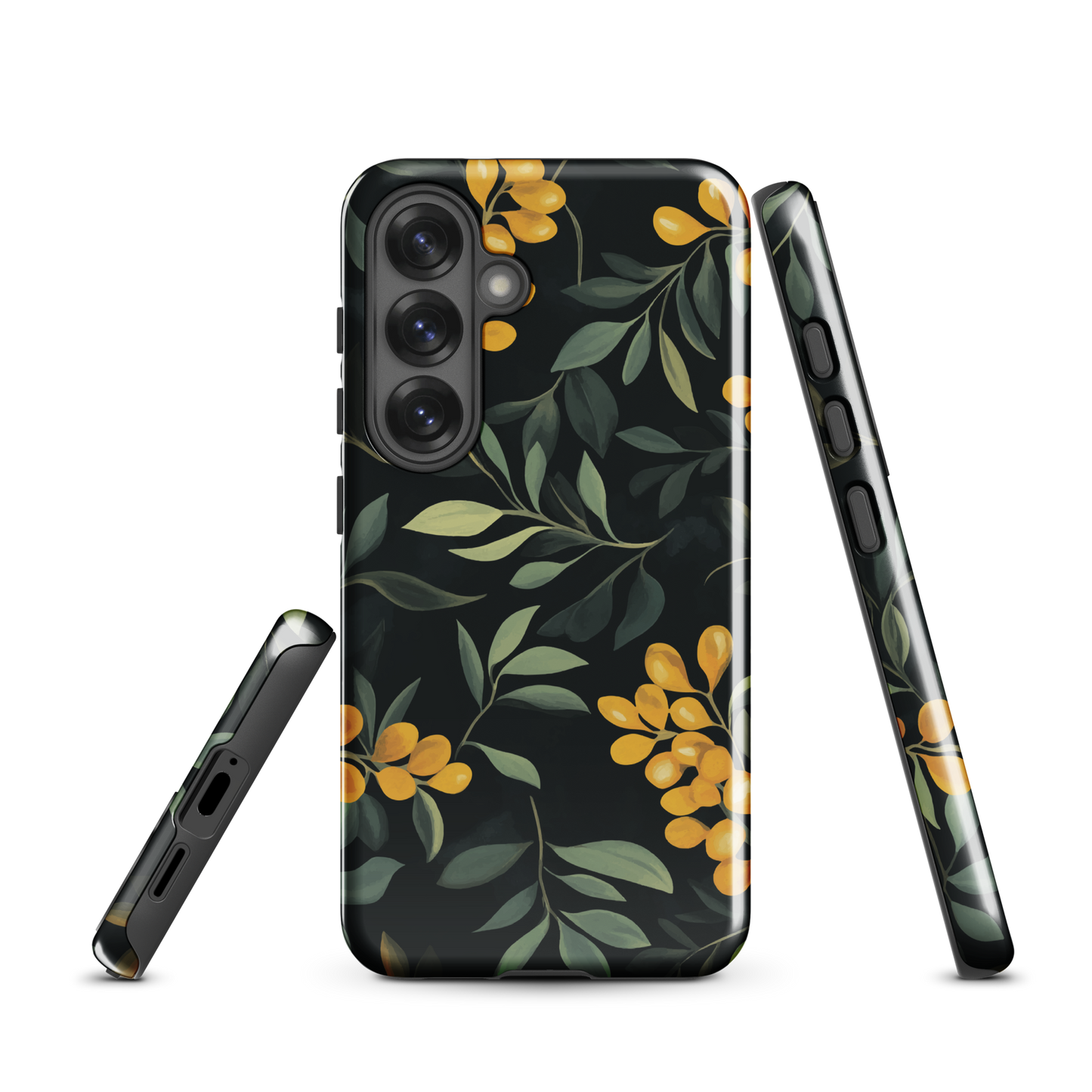 'NZ Kowhai' Samsung Galaxy S25 tough phone case - protective glossy case NZ Australia