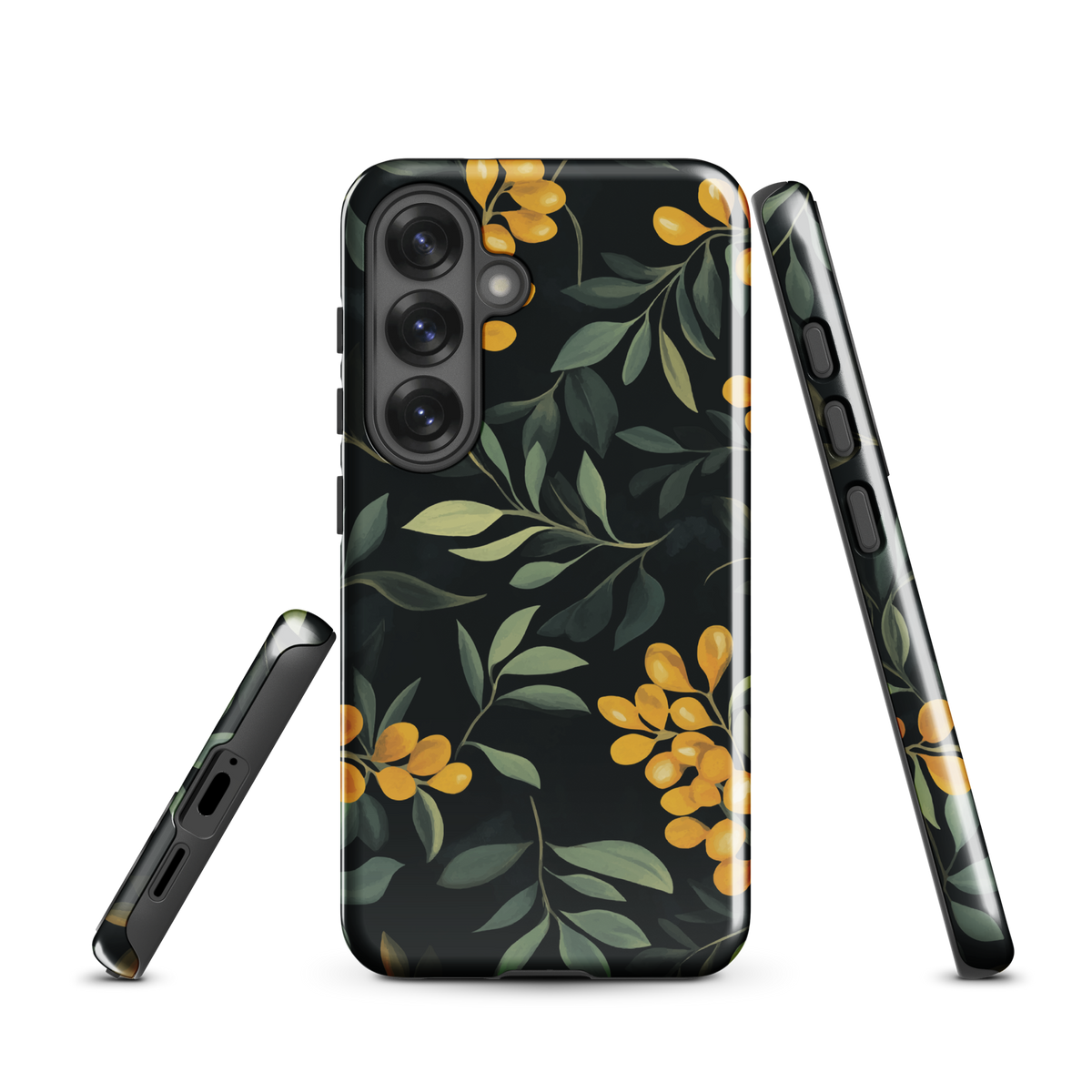'NZ Kowhai' Samsung Galaxy S25 tough phone case - protective glossy case NZ Australia