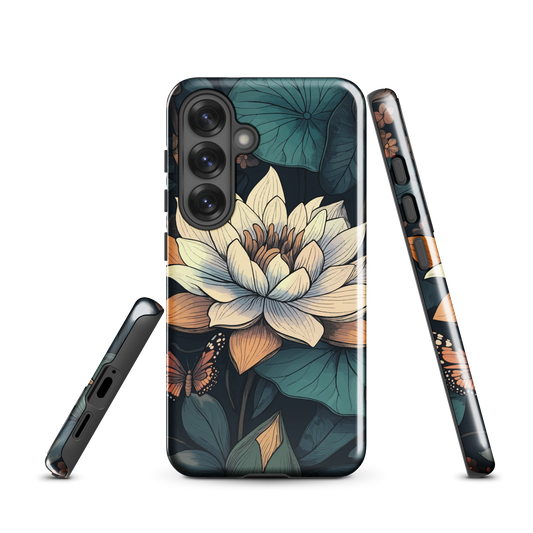 'Water Lily' Samsung Galaxy S25 tough phone case - protective glossy case NZ Australia