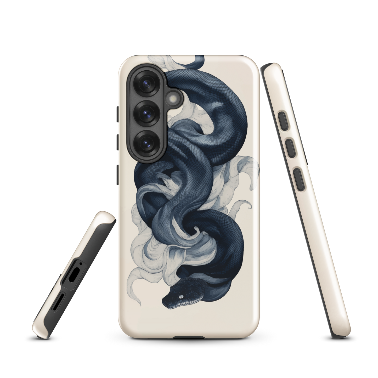 'Midnight Python' Samsung Galaxy S25 tough phone case - protective glossy case NZ Australia
