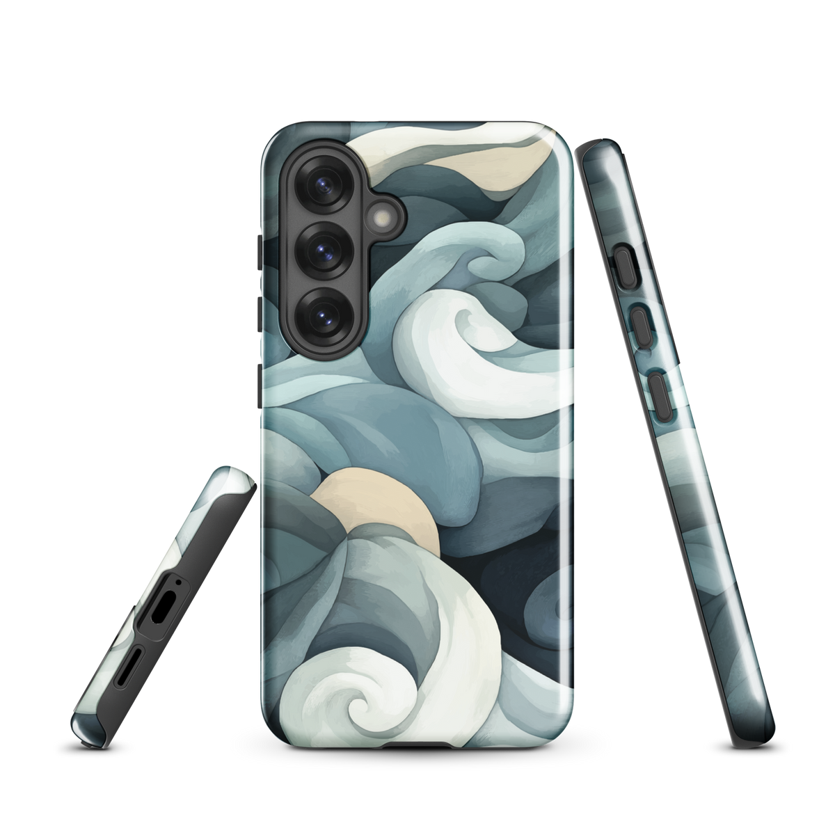'Ebb and Flow' Samsung Galaxy S25 tough phone case - protective glossy case NZ Australia