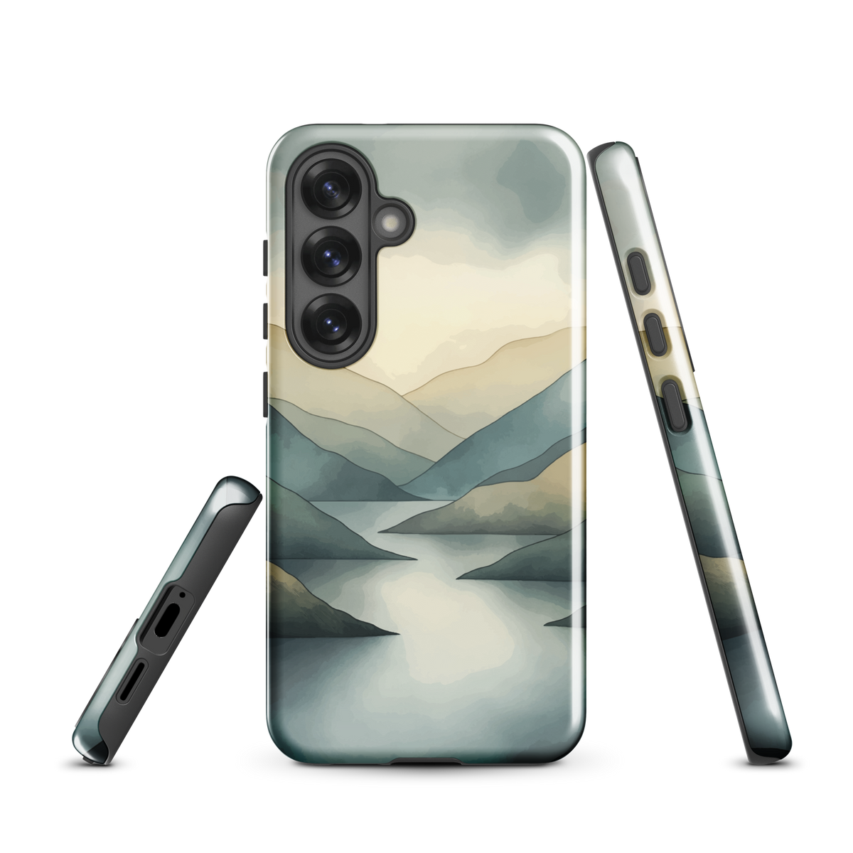'Misty Mountains' Samsung Galaxy S25 tough phone case - protective glossy case NZ Australia