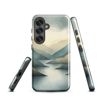 'Misty Mountains' Samsung Galaxy S25 tough phone case - protective glossy case NZ Australia